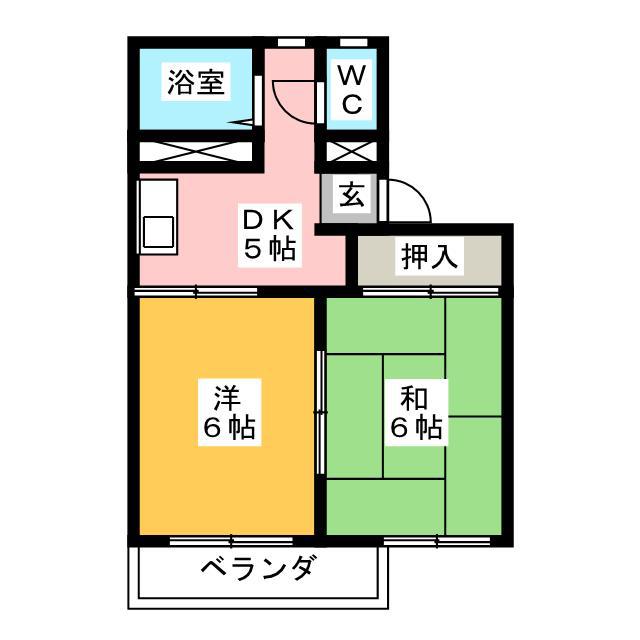 アトゥレ井上(2DK/2階)の間取り写真