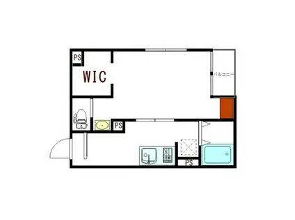 エスペランザ(1K/1階)の間取り写真