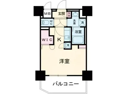 エステシア名駅(ワンルーム/12階)の間取り写真