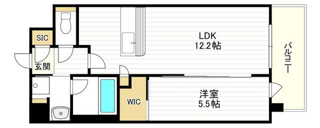スプランディッド駒川中野駅前(1LDK/4階)の間取り写真