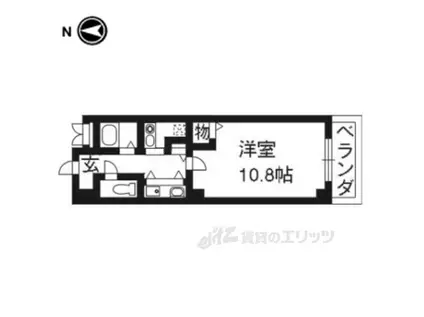 ビレイユ真英河原町(1K/7階)の間取り写真