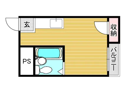 エスティライフ平野(ワンルーム/3階)の間取り写真