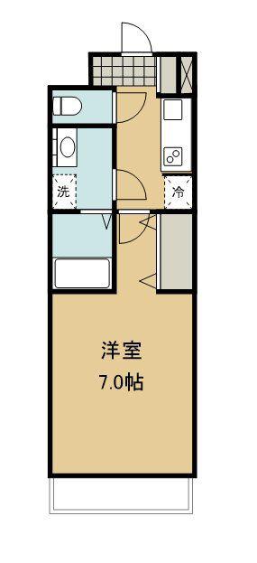 ウィズコート狭山(1K/3階)の間取り写真