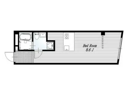 TRIAS.K(ワンルーム/2階)の間取り写真