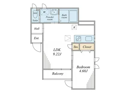 ローズハウス弐番館(1LDK/2階)の間取り写真