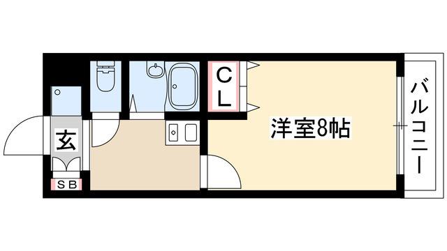 ベル千種(1K/2階)の間取り写真