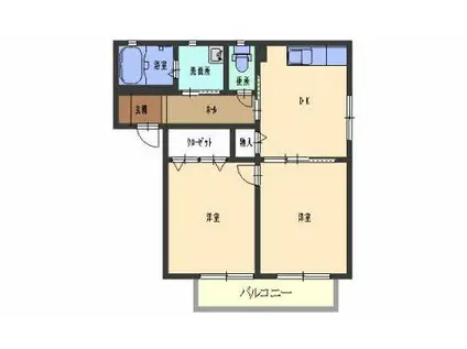 シャーメゾンリーリエ(1LDK/1階)の間取り写真
