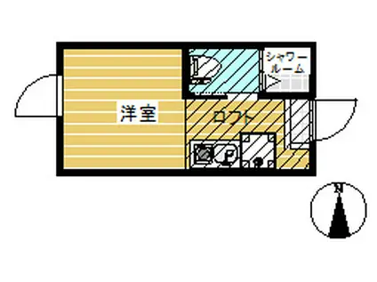 グランドスタジオ大泉学園(ワンルーム/2階)の間取り写真