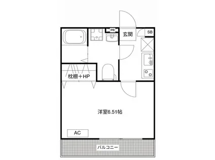 MQUARTO柏III(1K/2階)の間取り写真