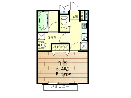 COMFY(1K/2階)の間取り写真