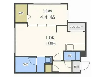 FIORISTA新さっぽろ(1LDK/3階)の間取り写真