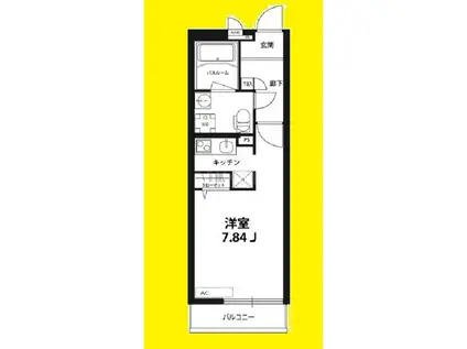 リブリ・クアトロ・スタジョーニ(1K/2階)の間取り写真