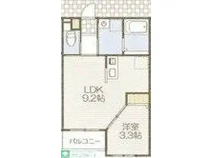 ラ・コンシェリー東千葉(1LDK/2階)の間取り写真