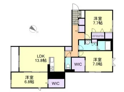 ラヴィータII(3LDK/3階)の間取り写真