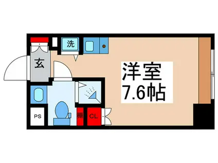 SOCIETY SEASONS(ワンルーム/7階)の間取り写真