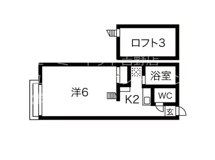 ボナール8(ワンルーム/2階)の間取り写真