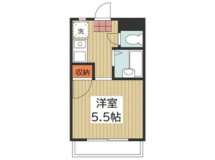 ドミール松原団地(1K/3階)の間取り写真