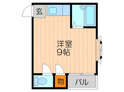 チェリッシュハウス(ワンルーム/3階)の間取り写真