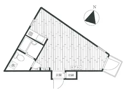 ヴェリテ東松原(ワンルーム/4階)の間取り写真