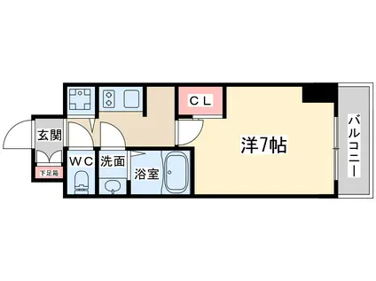 ダブルスタイル大阪駅前(1K/13階)の間取り写真