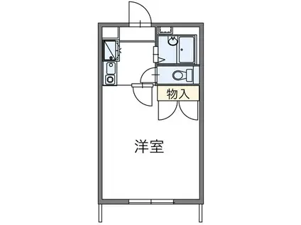 レオパレスAMOUR(1K/2階)の間取り写真