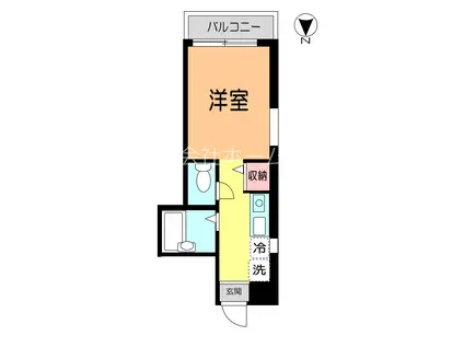 LADO DELRIO 中野坂上(1K/1階)の間取り写真