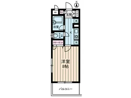 ヴィレッジ・イン・上高井戸(1K/2階)の間取り写真