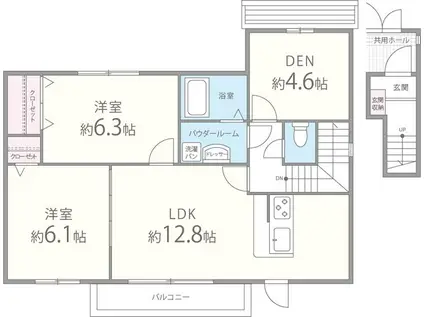 アドウェル参番館(2SLDK/2階)の間取り写真