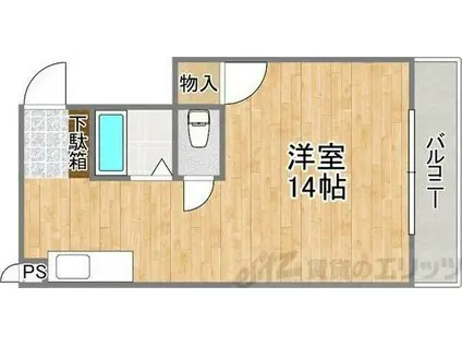 サンロイヤル柴島パートII(ワンルーム/2階)の間取り写真