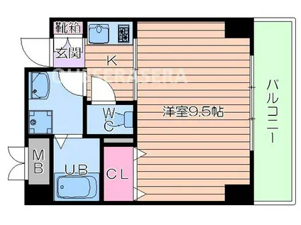 ウィスタリア京橋(ワンルーム/8階)の間取り写真