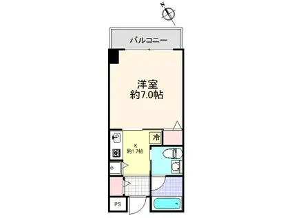 日昇ビル(1K/5階)の間取り写真