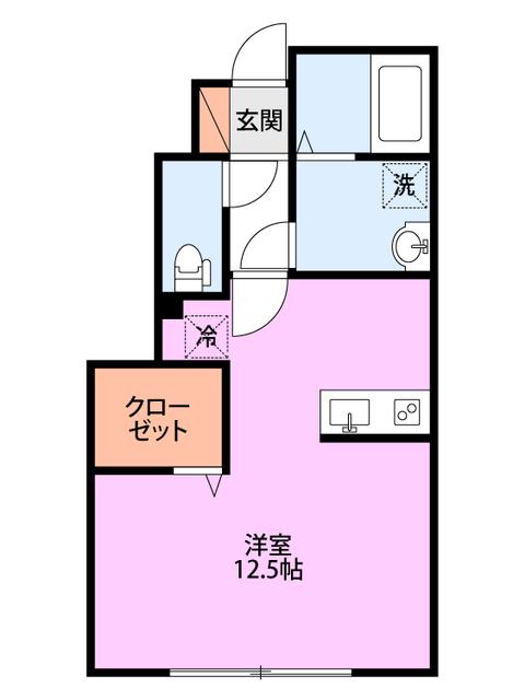 CLAIRE MOTOMACHI(ワンルーム/1階)の間取り写真