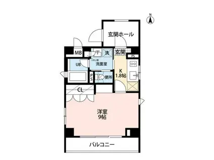 目黒青葉台レジデンス(1K/5階)の間取り写真