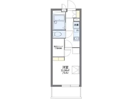 レオパレスサニーハイツ(1K/1階)の間取り写真