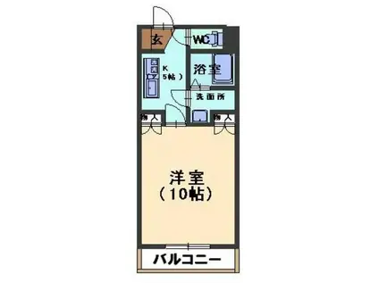 アフロディーテ(1K/2階)の間取り写真