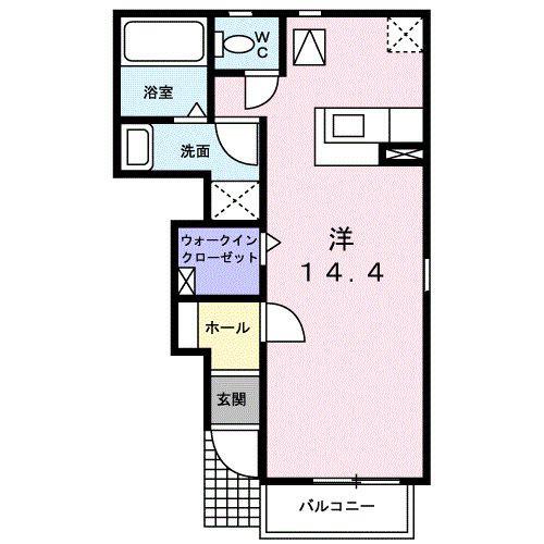 サンライズA(ワンルーム/1階)の間取り写真