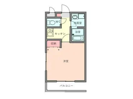 吉橋ビル(1K/3階)の間取り写真
