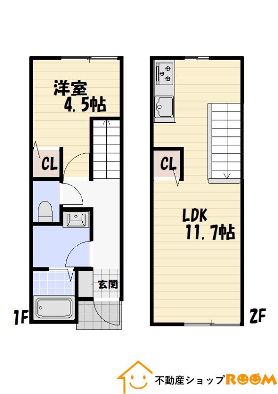 SKYFIRST II 柳川(1LDK/1階)の間取り写真