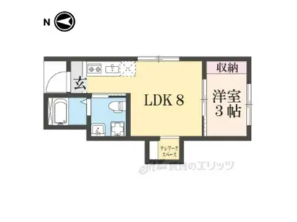 レフレール(1LDK/1階)の間取り写真