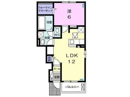 グレイスコート(1LDK/1階)の間取り写真