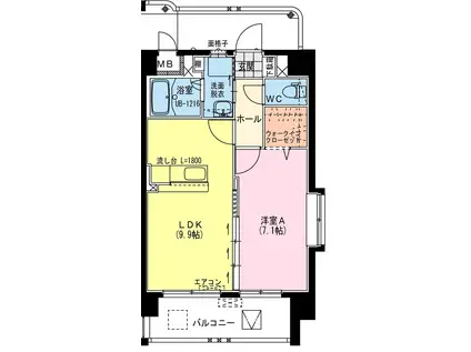 ヴィオレッタ(1LDK/3階)の間取り写真