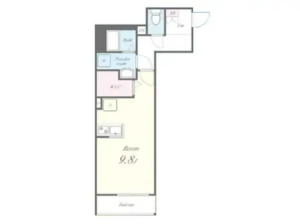 LAUREL東小岩(ワンルーム/3階)の間取り写真