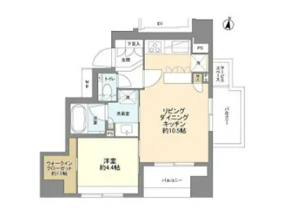 BELISTA品川戸越公園 ベリスタ品川戸越公園(1LDK/9階)の間取り写真