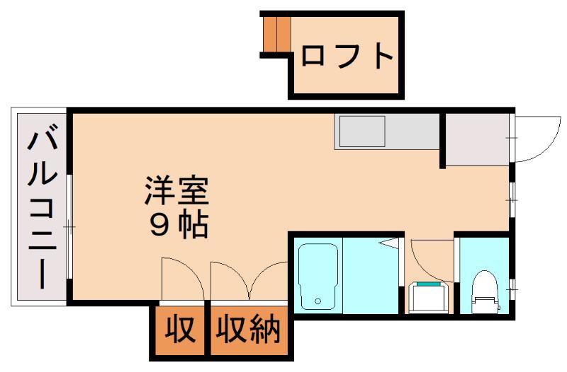 シティベール楠木III(ワンルーム/2階)の間取り写真