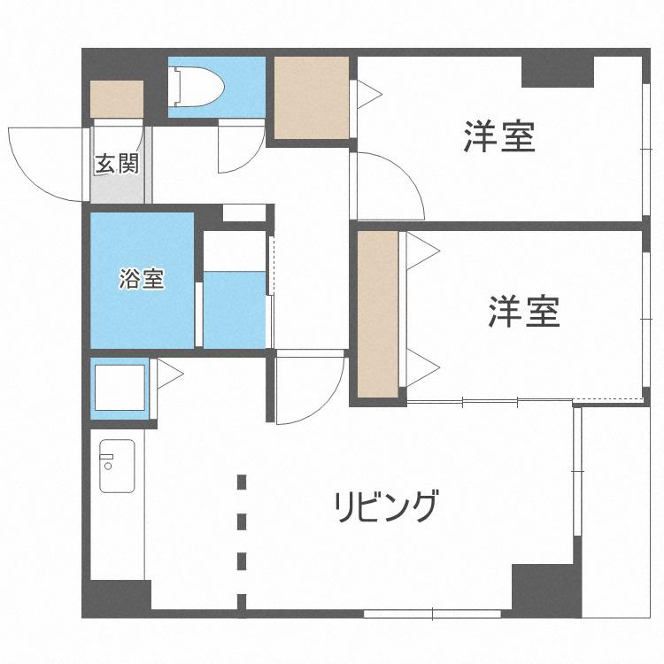 MODENA SIAN(2LDK/9階)の間取り写真