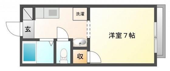 フレグランスM1(1K/1階)の間取り写真