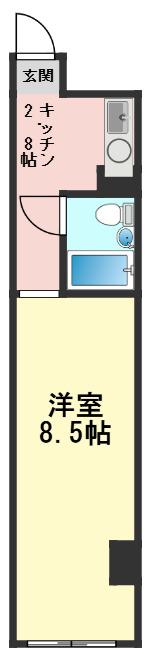 ペガサスステーションプラザ小岩(ワンルーム/8階)の間取り写真