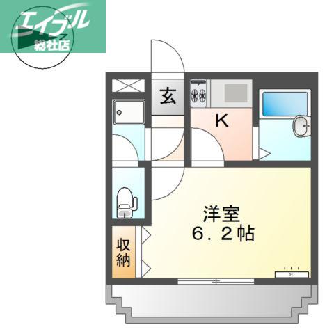 グランチェスタ(1K/1階)の間取り写真