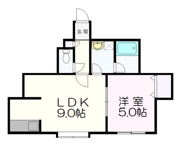 セカンドステージ(1LDK/2階)の間取り写真