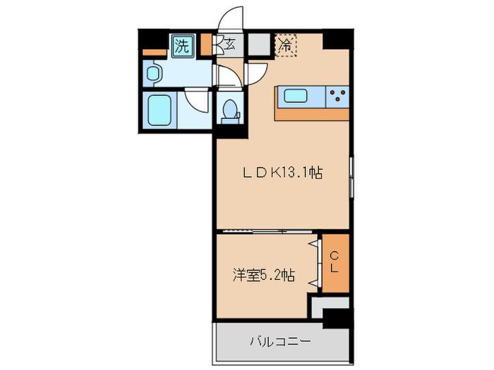 AVENIRHONGO(1LDK/8階)の間取り写真